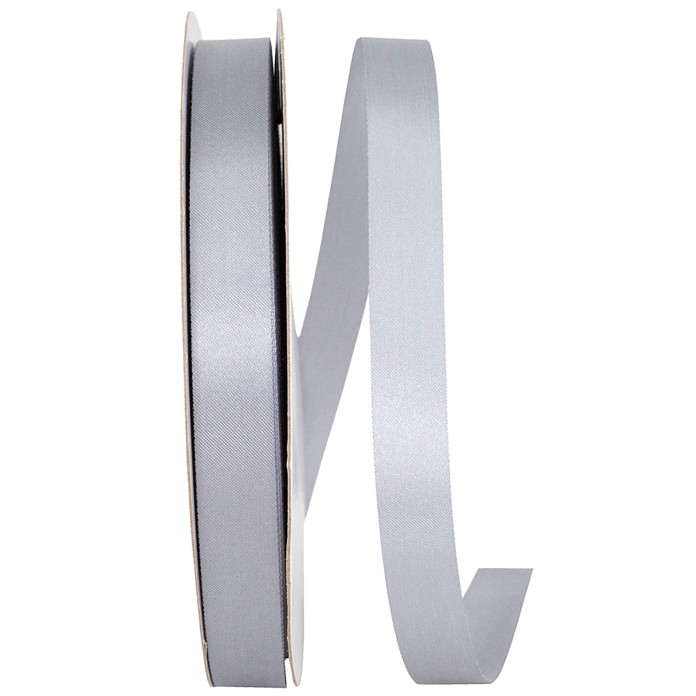 Silver 5 8 Inch Dyna Satin Ribbon for Wreaths & Bows