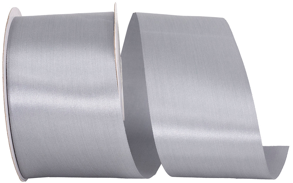 Silver 2-1 2 Inch Dyna Satin Ribbon for Wreaths & Bows