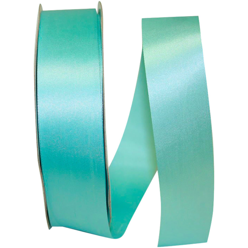 Aqua Dyna Satin Ribbon 1-3/8 Inch for Wreaths and Bows