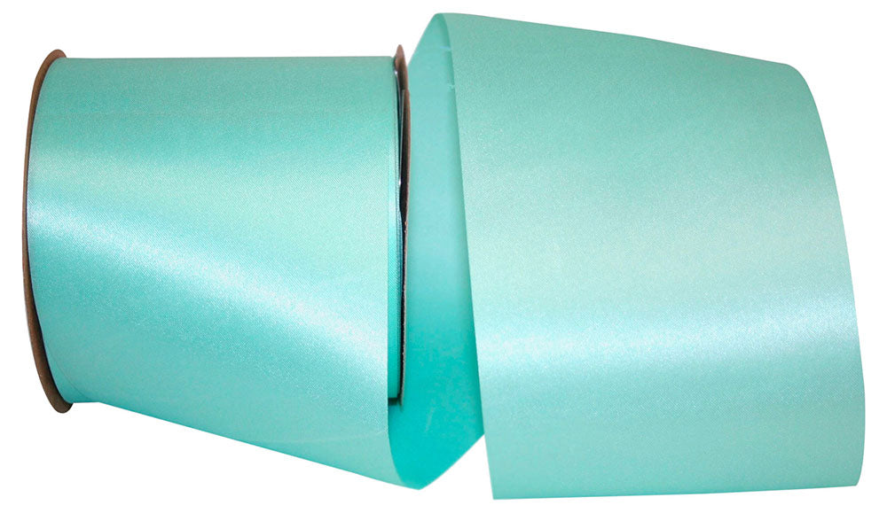 Aqua Dyna Satin Ribbon 4 Inch for Wreaths and Bows