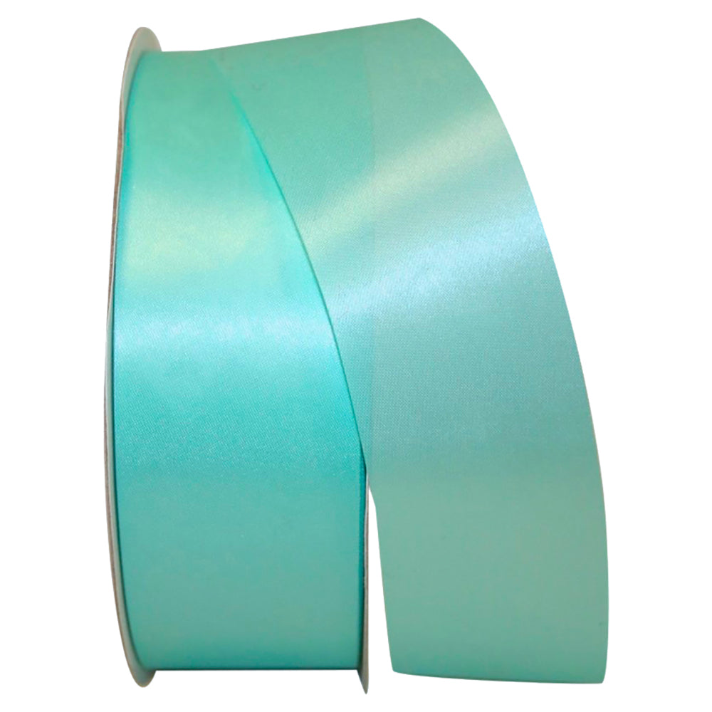 Aqua Dyna Satin Ribbon 1-7/8 Inch for Wreaths and Bows