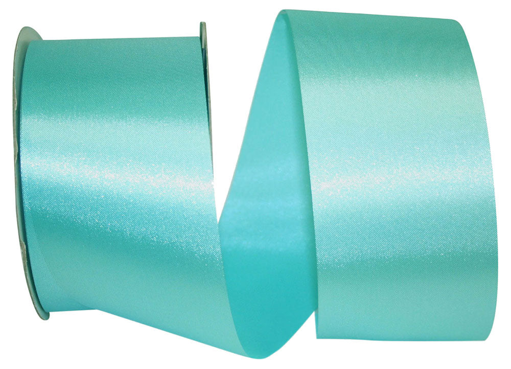 Aqua Dyna Satin Ribbon 2-1/2 Inch for Wreaths and Bows