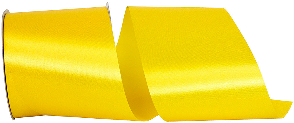 Yellow 4 Inch Dyna Satin Ribbon for Wreaths & Bows