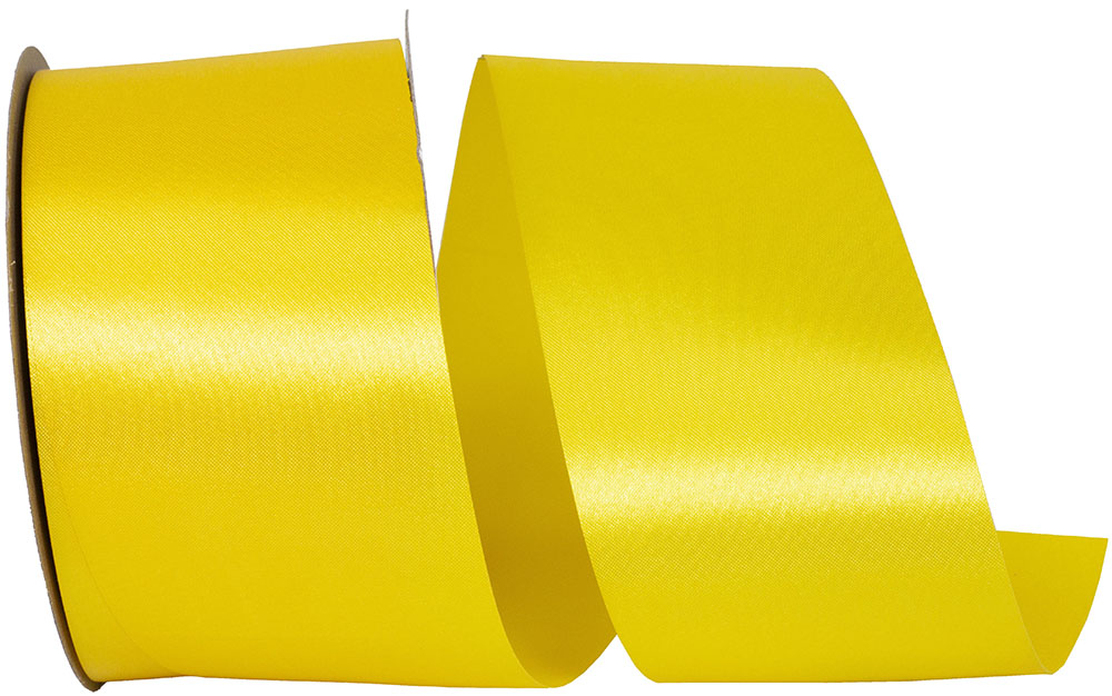 Yellow 2-1 2 Inch Dyna Satin Ribbon for Wreaths & Bows