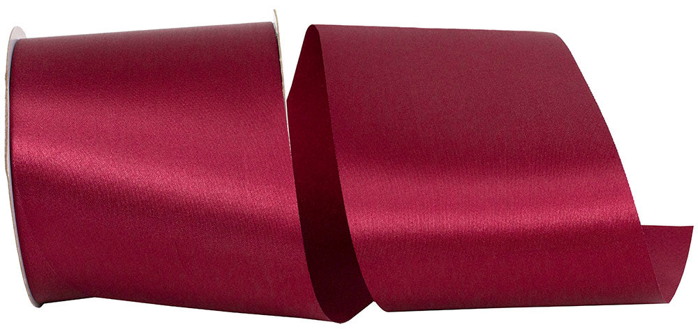 Burgundy Dyna Satin Ribbon 4 Inch for Wreaths and Bows