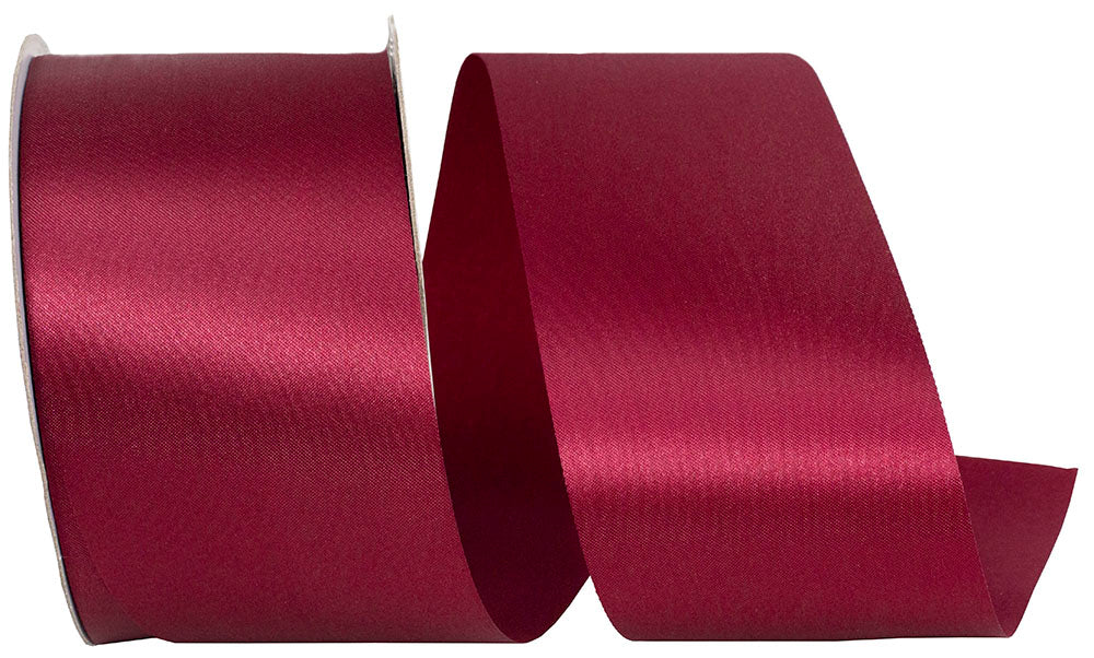 Burgundy Dyna Satin Ribbon 2-1/2 Inch for Wreaths