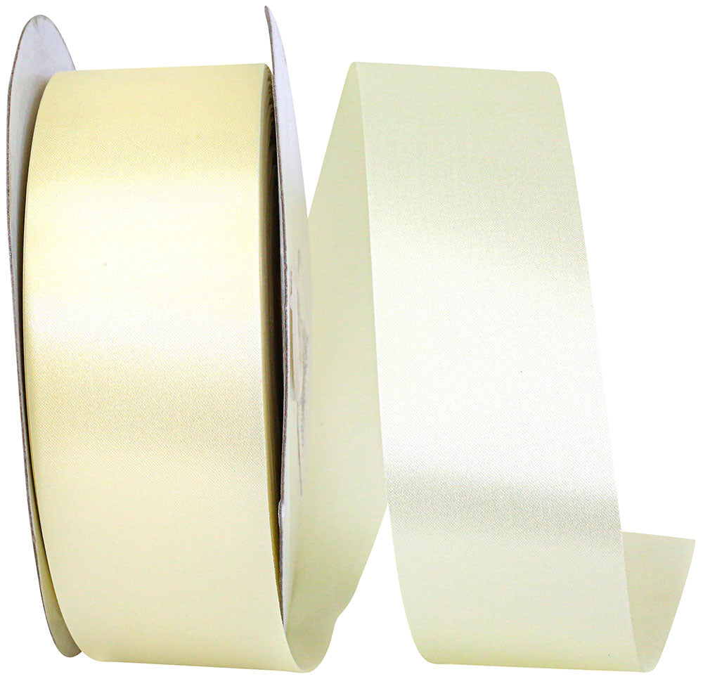 Eggshell 1-7 8 Inch Dyna Satin Ribbon for Wreaths & Bows