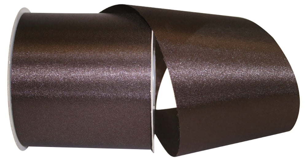 Chocolate 4 Inch Dyna Satin Ribbon for Wreaths & Bows