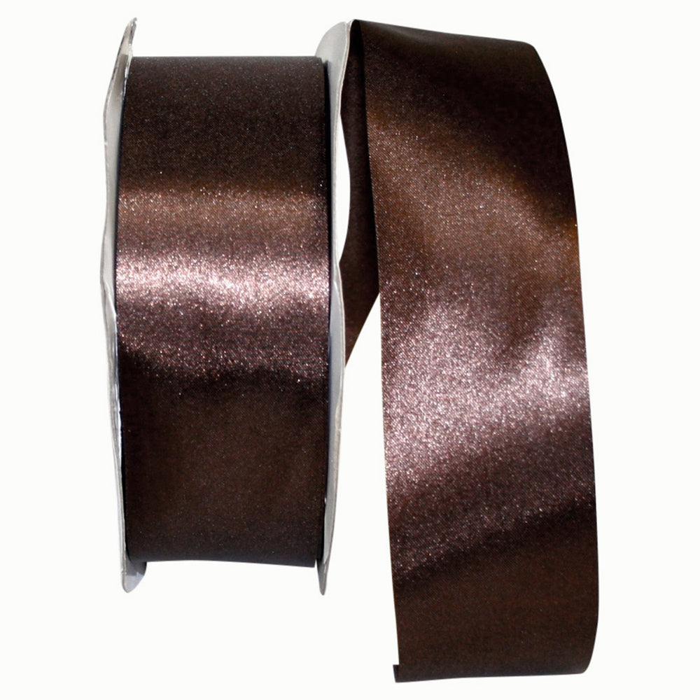 Chocolate 1-7 8 Inch Dyna Satin Ribbon for Wreaths & Bows