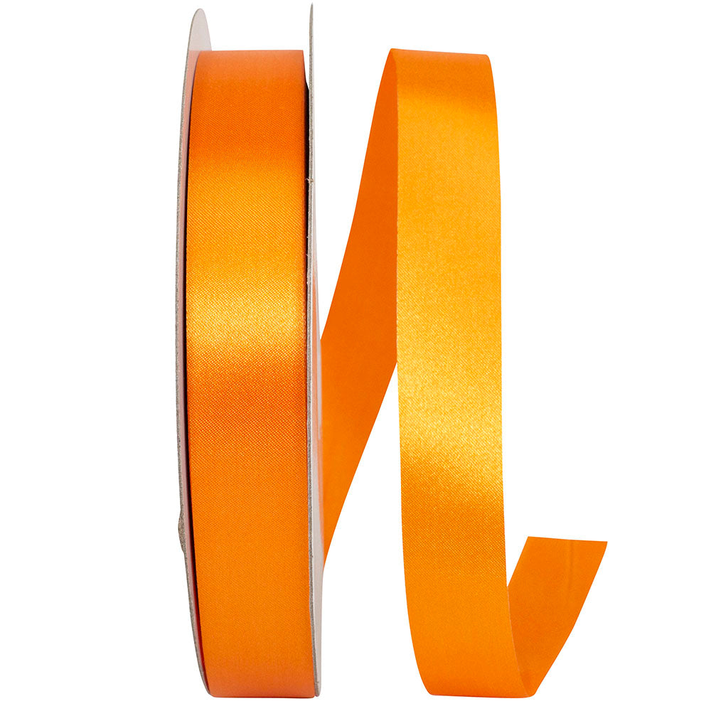 Tangerine 7 8 Inch Dyna Satin Ribbon for Wreaths & Bows