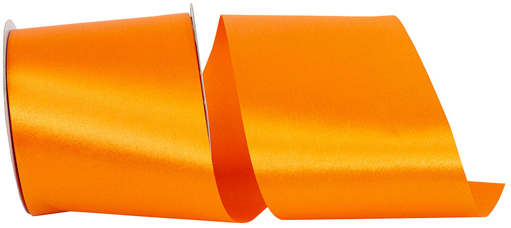 Tangerine 4 Inch Dyna Satin Ribbon for Wreaths & Bows