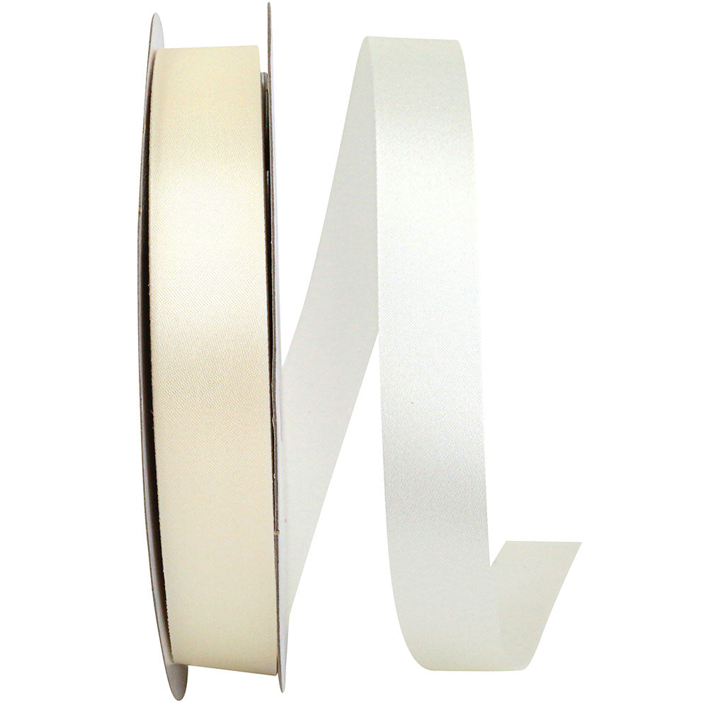 Ivory 7 8 Inch Dyna Satin Ribbon for Wreaths & Bows