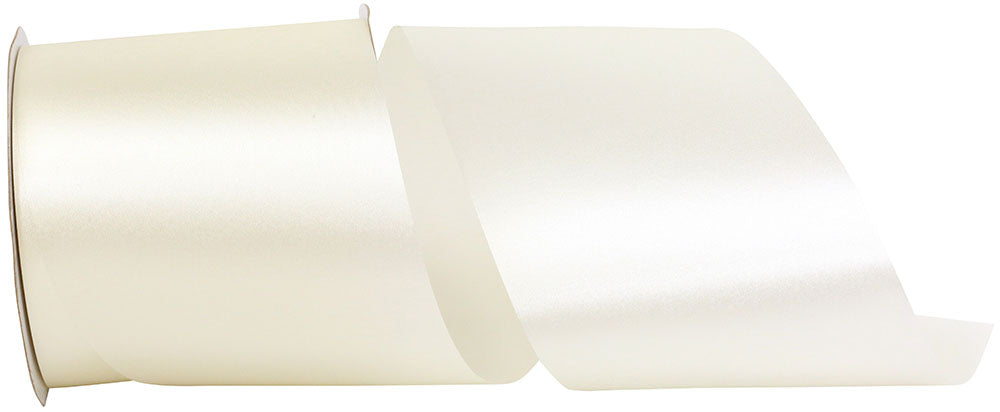 Ivory 4 Inch Dyna Satin Ribbon for Wreaths & Bows