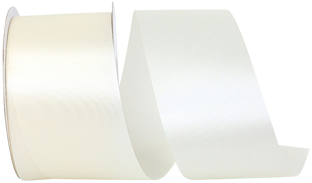 Ivory 2-1 2 Inch Dyna Satin Ribbon for Wreaths & Bows