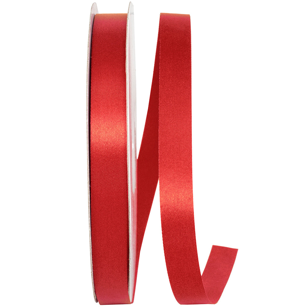 Scarlet Dyna Satin Ribbon 5/8 Inch for Wreaths and Bows