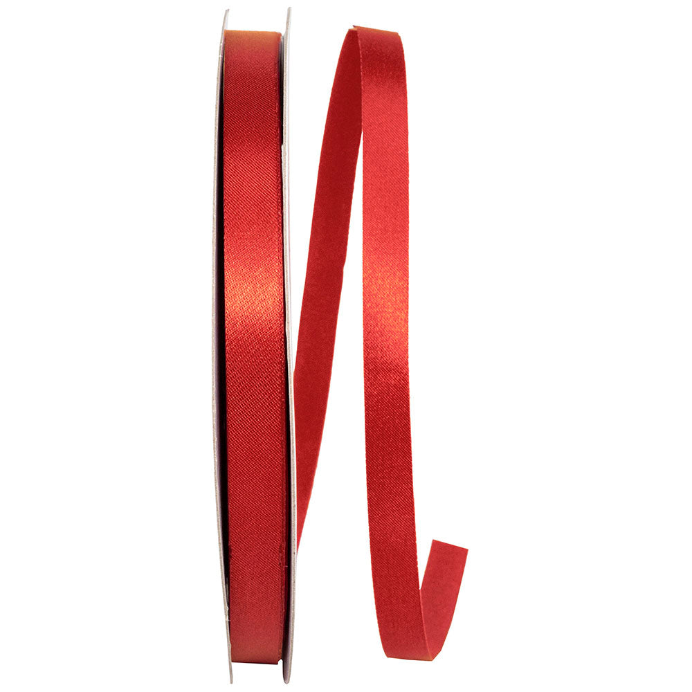 Scarlet Dyna Satin Ribbon 3/8 Inch for Wreaths and Bows