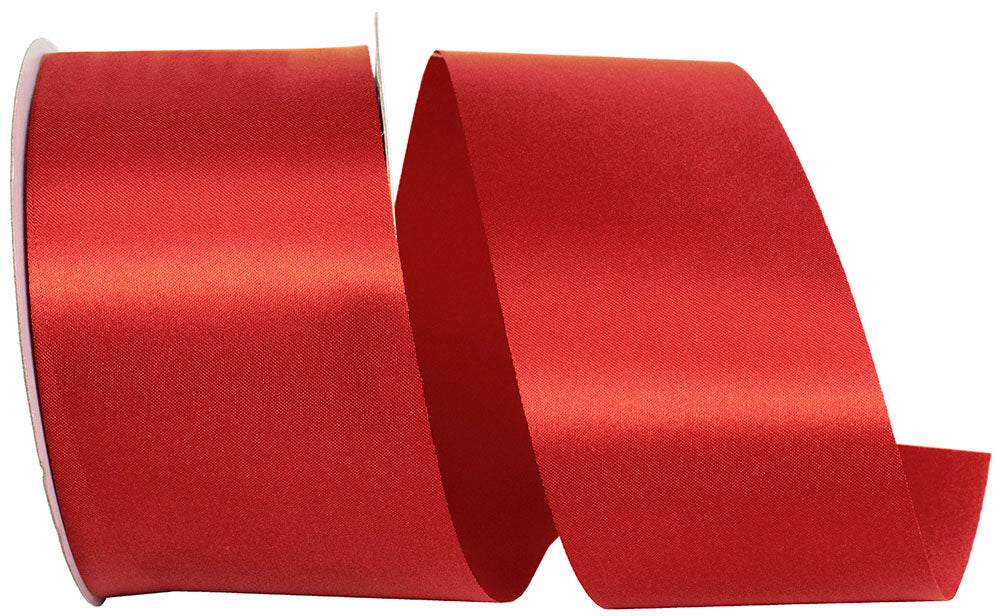 Scarlet Dyna Satin Ribbon 2-1/2 Inch for Wreaths and Bows
