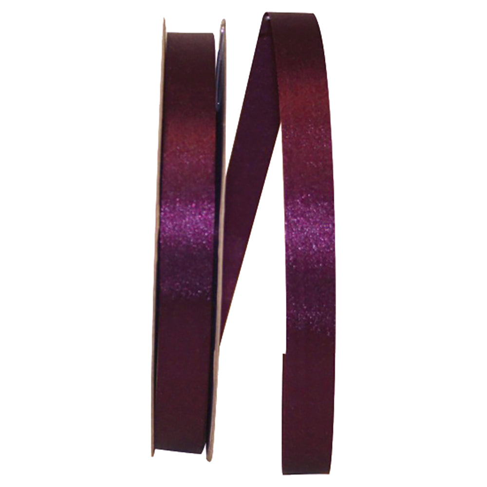 Plum 5 8 Inch Dyna Satin Ribbon for Wreaths & Bows
