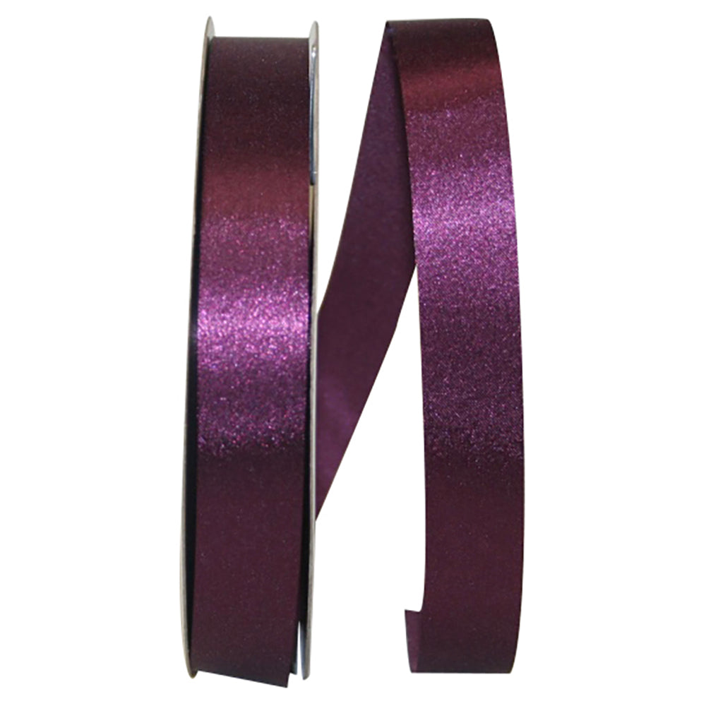 Plum 7 8 Inch Dyna Satin Ribbon for Wreaths & Bows