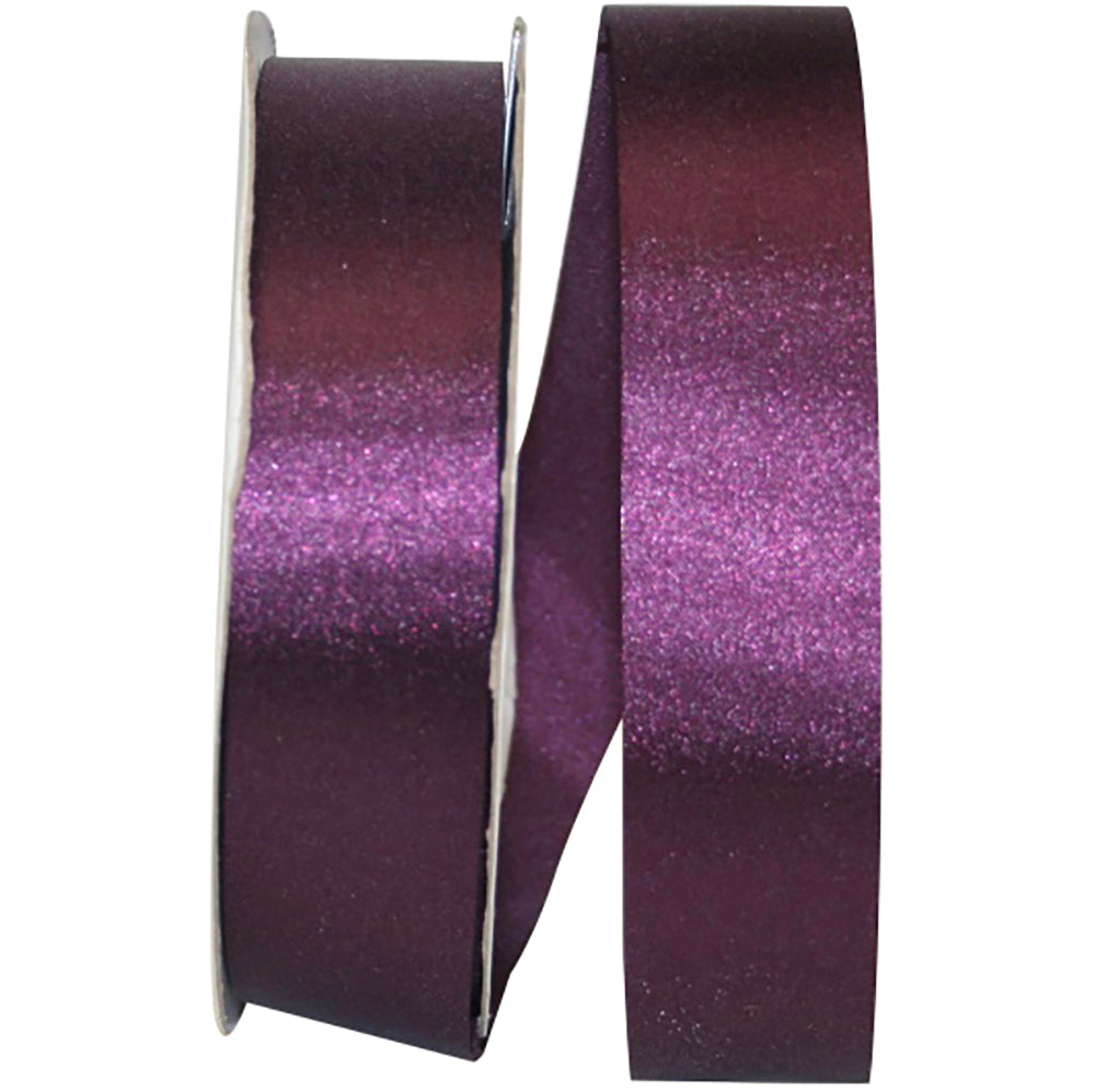 Plum 1-3 8 Inch Dyna Satin Ribbon for Wreaths & Bows