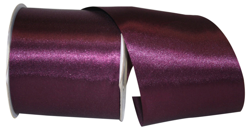 Plum 4 Inch Dyna Satin Ribbon for Wreaths & Bows