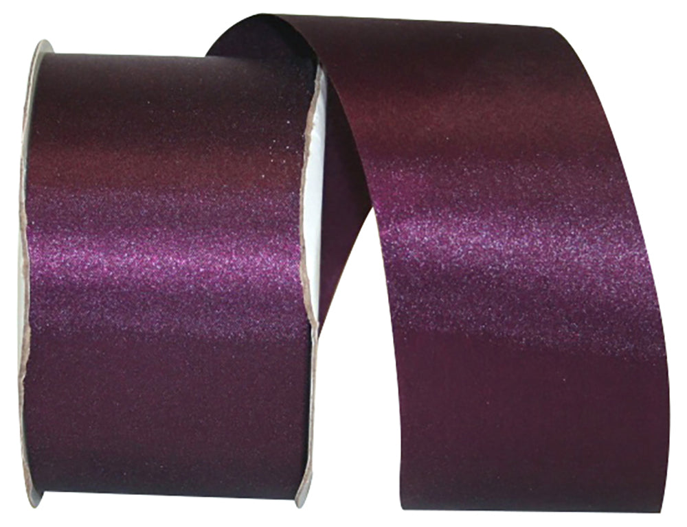 Plum 2-1 2 Inch Dyna Satin Ribbon for Wreaths & Bows