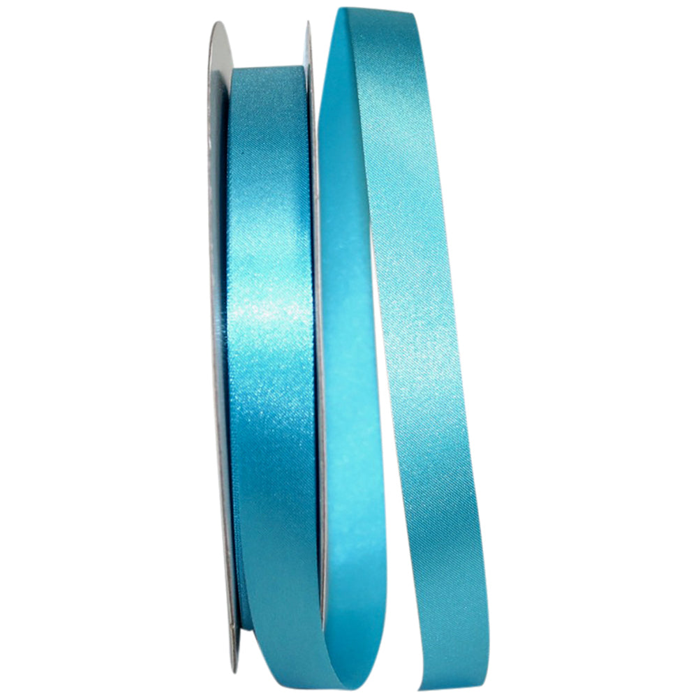 Turquoise Dyna Satin Ribbon 5/8 Inch for Wreaths and Bows