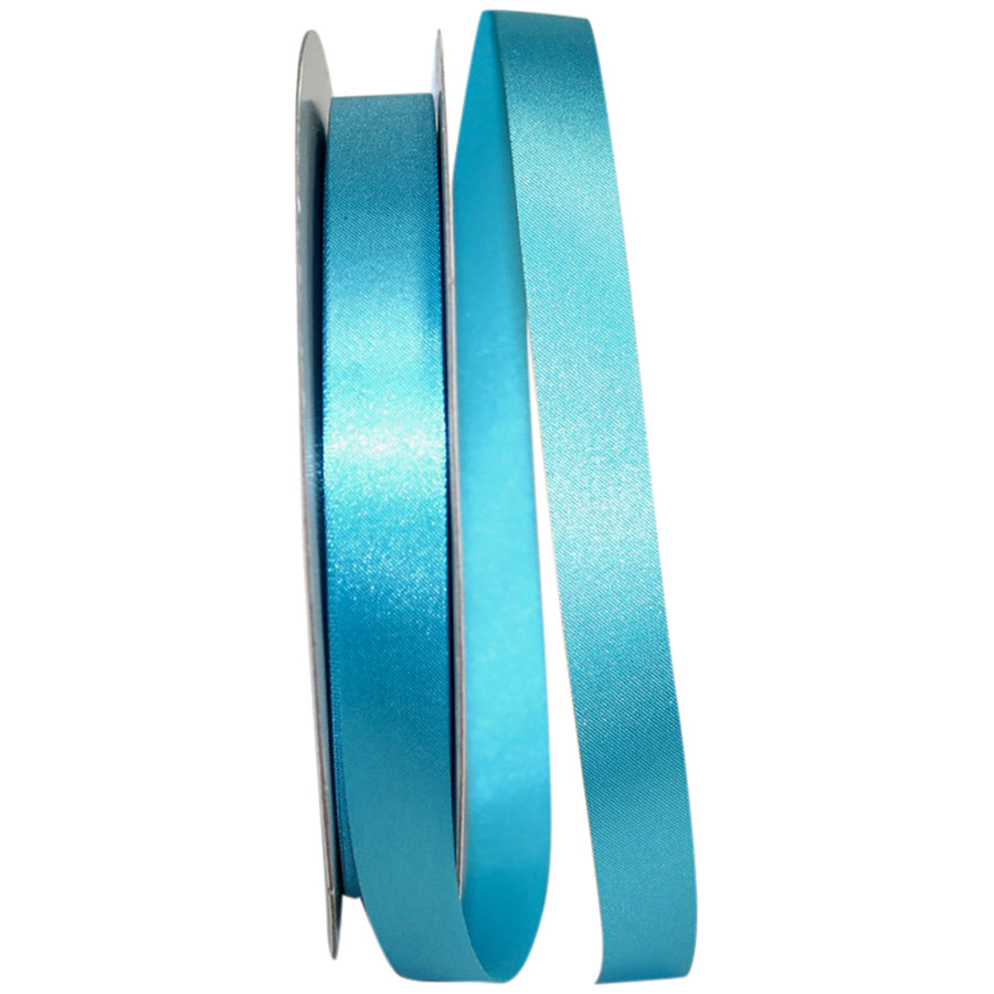Turquoise Dyna Satin Ribbon 5/8 Inch for Wreaths and Bows