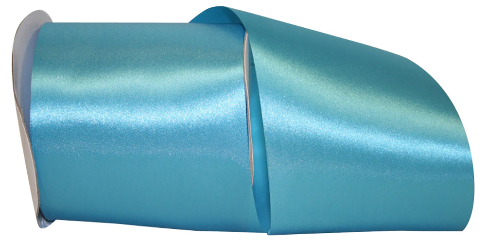 Turquoise Dyna Satin Ribbon 4 Inch 100% Polyester