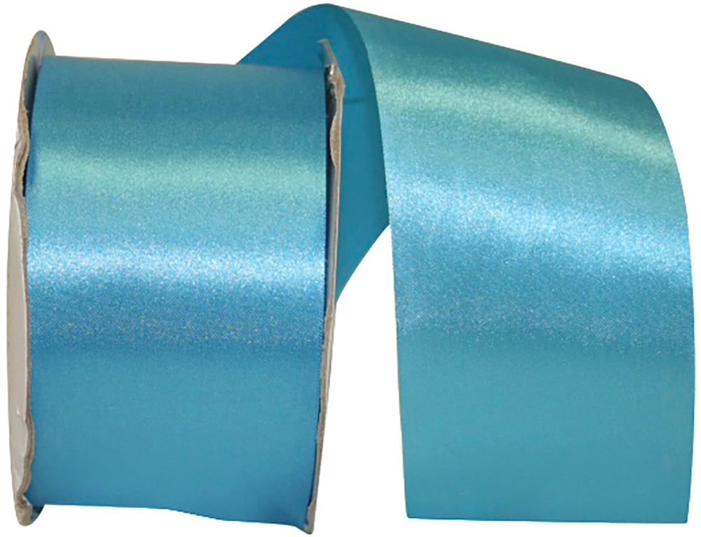 Turquoise Dyna Satin Ribbon 2-1/2 Inch for Wreaths