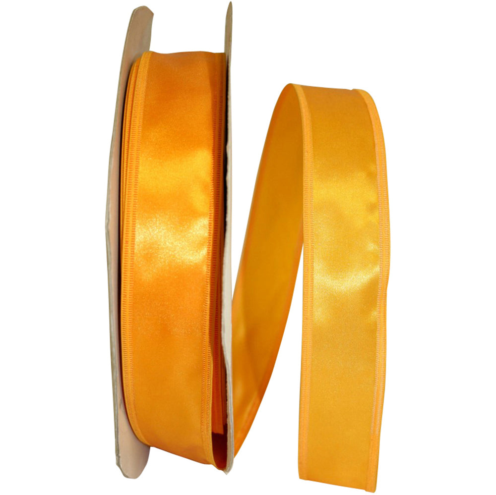 Gold 1-1 2 Inch Dyna Satin Ez Wired Edge Ribbon for Wreaths & Bows