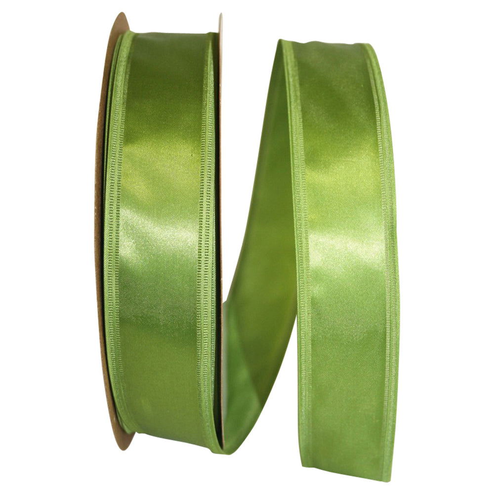 Moss 1-1 2 Inch Dyna Satin Ez Wired Edge Ribbon for Wreaths & Bows