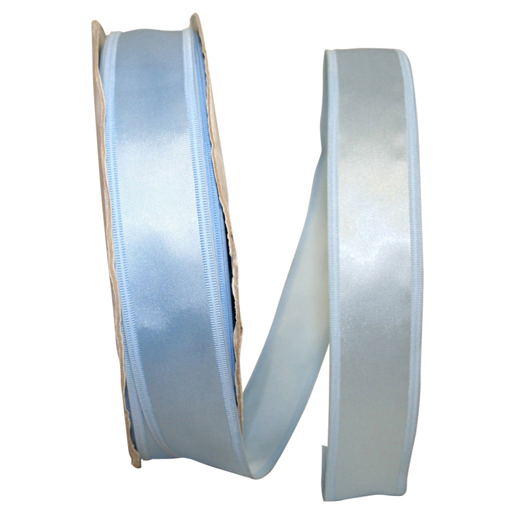 Blue 1-1 2 Inch Dyna Satin Ez Wired Edge Ribbon for Wreaths & Bows