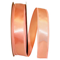 Peach 1-1 2 Inch Dyna Satin Ez Wired Edge Ribbon for Wreaths & Bows