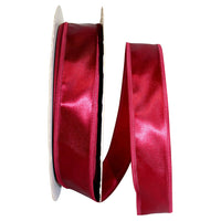 Burgundy Dyna Satin 1-1/2 Inch Wired Edge Ribbon