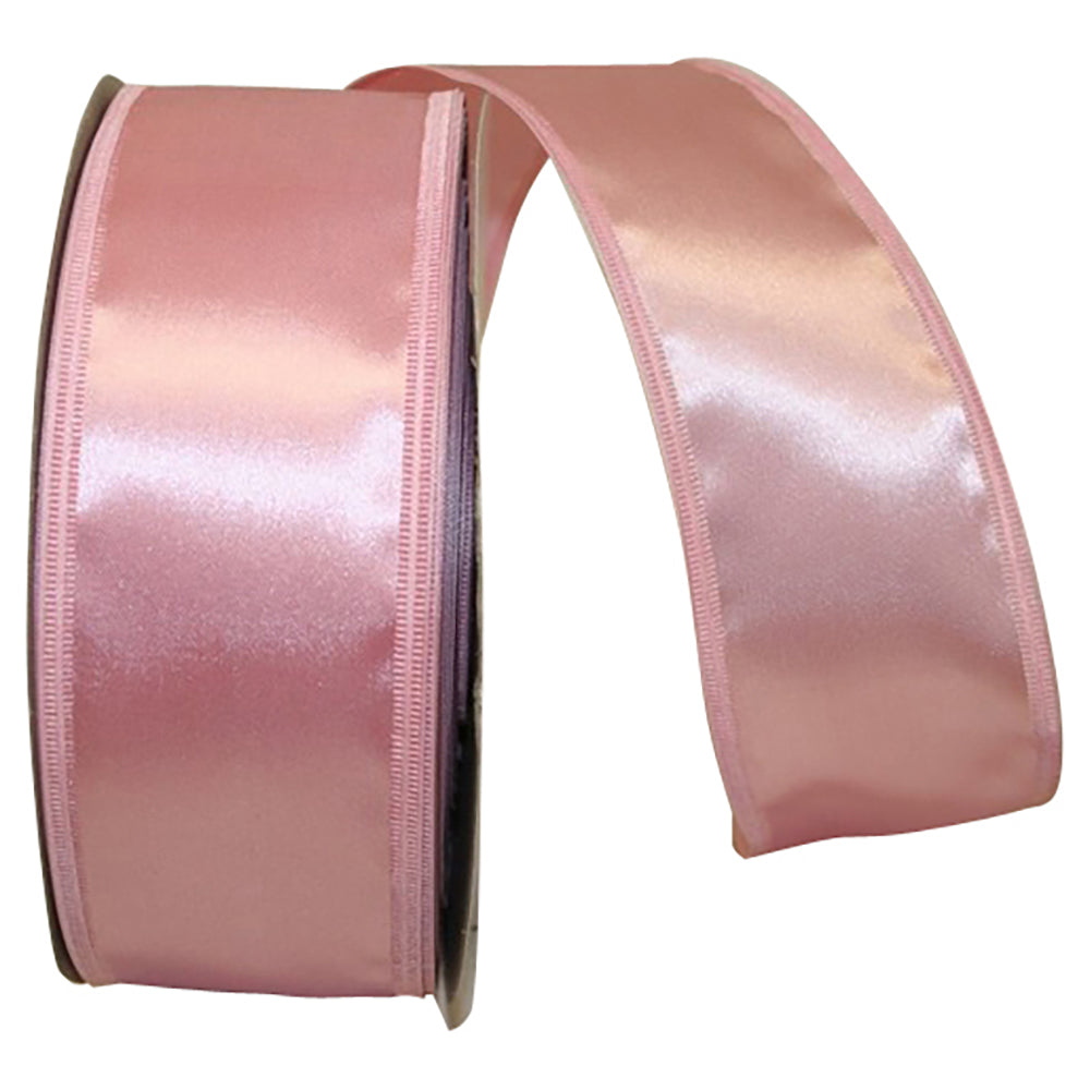Mauve 2-1 8 Inch Dyna Satin Ez Wired Edge Ribbon for Wreaths & Bows