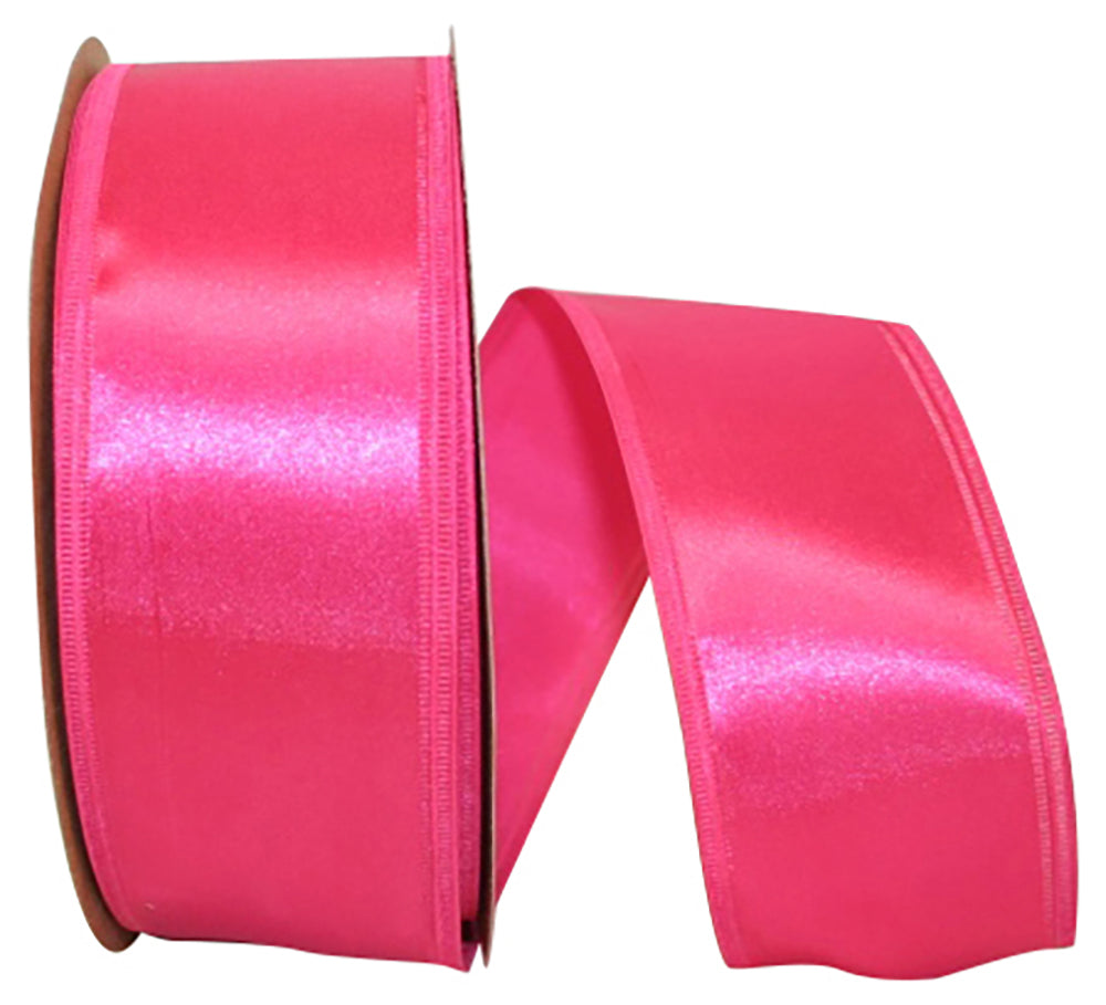 Cyclamen 2-1 8 Inch Dyna Satin Ez Wired Edge Ribbon for Wreaths & Bows