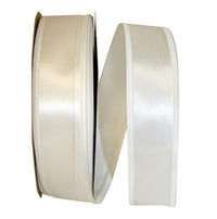 Ivory 1-1 2 Inch Dyna Satin Ez Wired Edge Ribbon for Wreaths & Bows