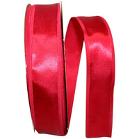 Scarlet Dyna Satin Wired Edge Ribbon 1-1/2 Inch 100Yds