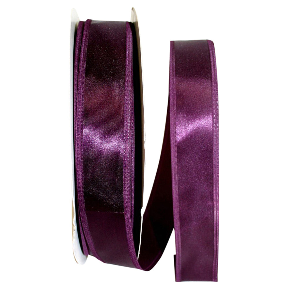 Plum 1-1 2 Inch Dyna Satin Ez Wired Edge Ribbon for Wreaths & Bows