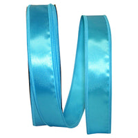 Turquoise Dyna Satin Wired Edge Ribbon 1-1/2 Inch