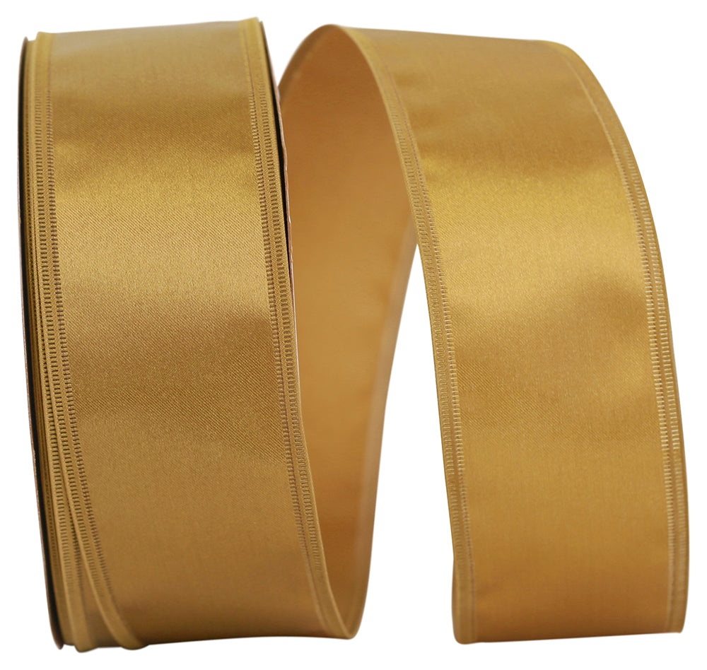Antique 2-1 8 Inch Dyna Satin Ez Wired Edge Ribbon for Wreaths & Bows