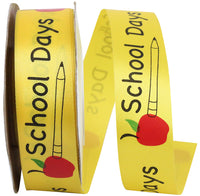 Yellow 7 8 Inch Dyna School Day Satin Ribbon for Wreaths & Bows