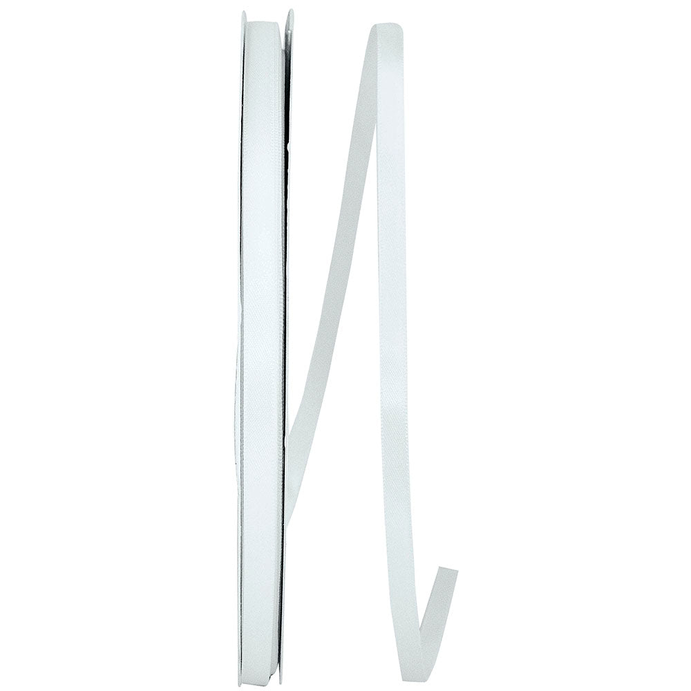 White 1 4 Inch Single Face Satin Ribbon Sfs for Wreaths & Bows