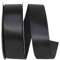 Black 1-1 2 Inch Single Face Satin Ribbon Sfs for Wreaths & Bows