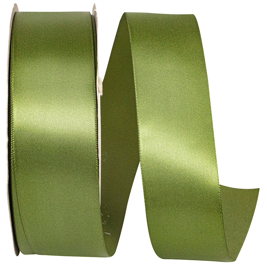 Moss 1-1 2 Inch Single Face Satin Ribbon Sfs for Wreaths & Bows