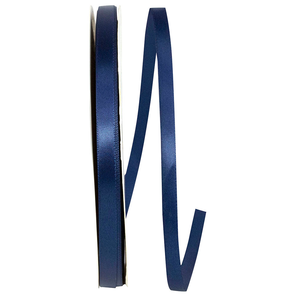 Navy 3 8 Inch Single Face Satin Ribbon Sfs for Wreaths & Bows