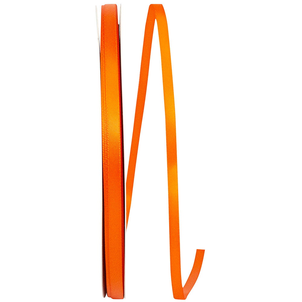 Orange 1 4 Inch Single Face Satin Ribbon Sfs for Wreaths & Bows