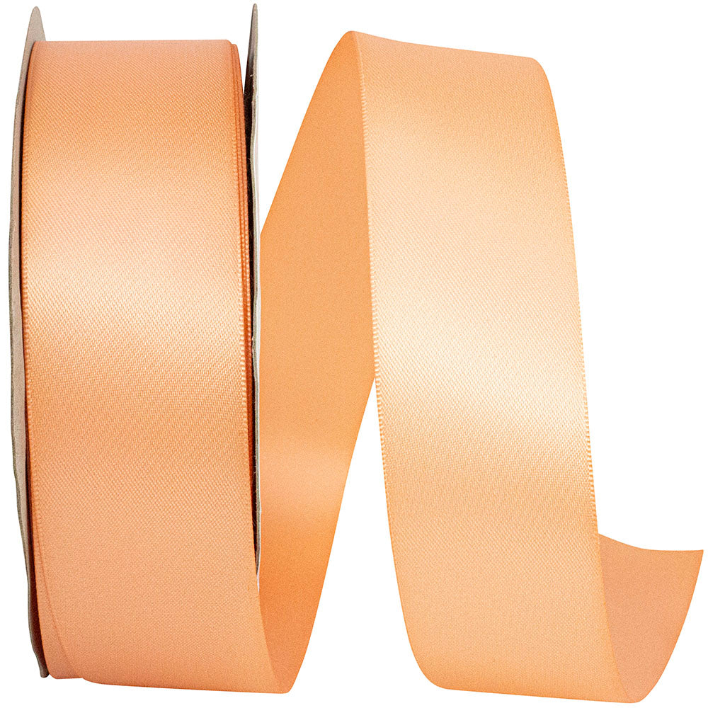 Peach 1-1 2 Inch Single Face Satin Ribbon Sfs for Wreaths & Bows