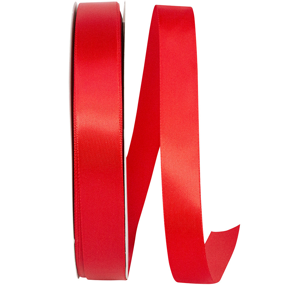 Red 7 8 Inch Single Face Satin Ribbon Sfs for Wreaths & Bows